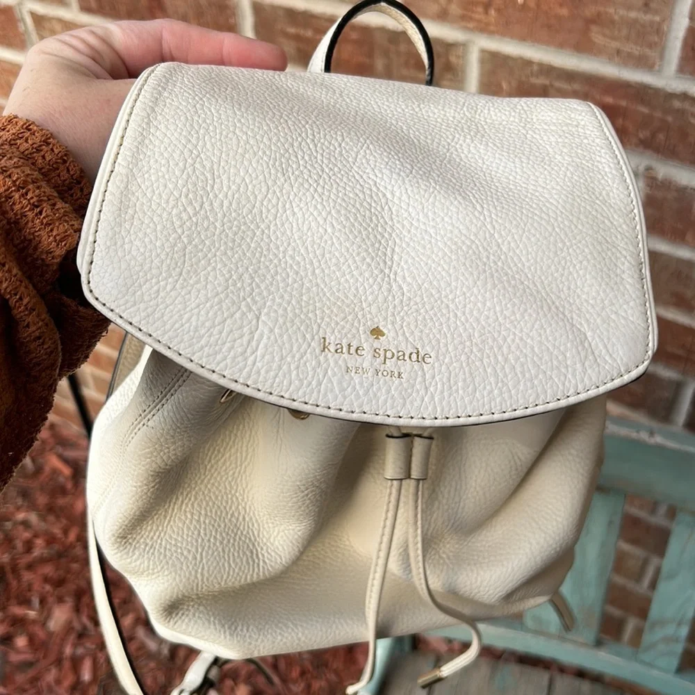 Kate Spade Cream Backpack with Drawstring Closure - Picture 10 of 16